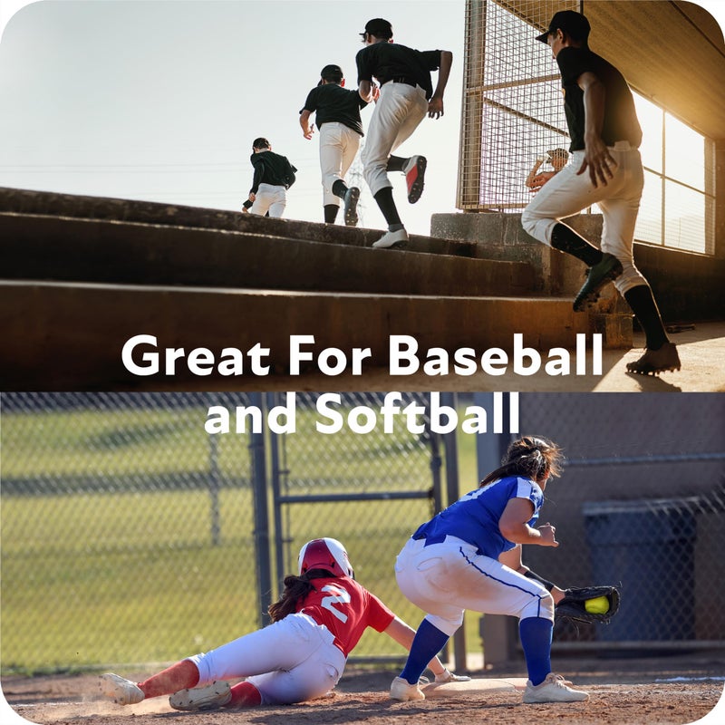 Sof Sole Baseball/Softball Over-the-Calf Team Athletic Performance Socks (2 Pair), X-Small, Maroon - Image 4